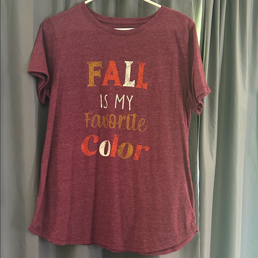 Maurices Maroon Fall Graphic Tee